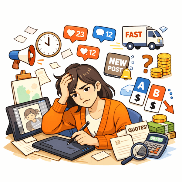 스트레스 받는 작가